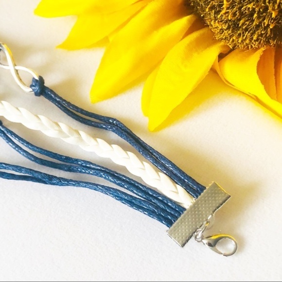 3/$30 Nautical 4-in-1 Stacked Charm Bracelet Compass Anchor Infinity - Picture 6 of 8